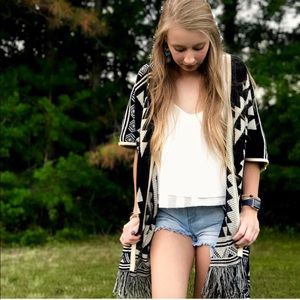 Aztec tribal poncho